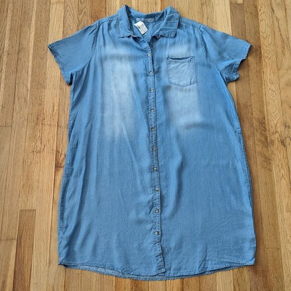 Maurices denim shirt button down dress Lyocell NWT - Picture 1 of 6
